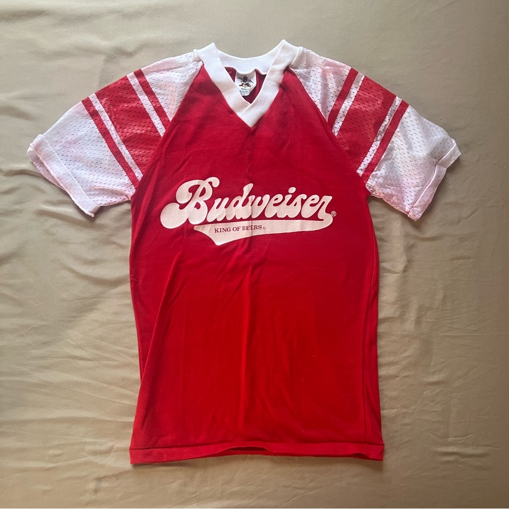 Vintage Budweiser Sports Jersey T Shirt